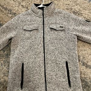 Mens Ascend Sherpa Lined Gray Jacket